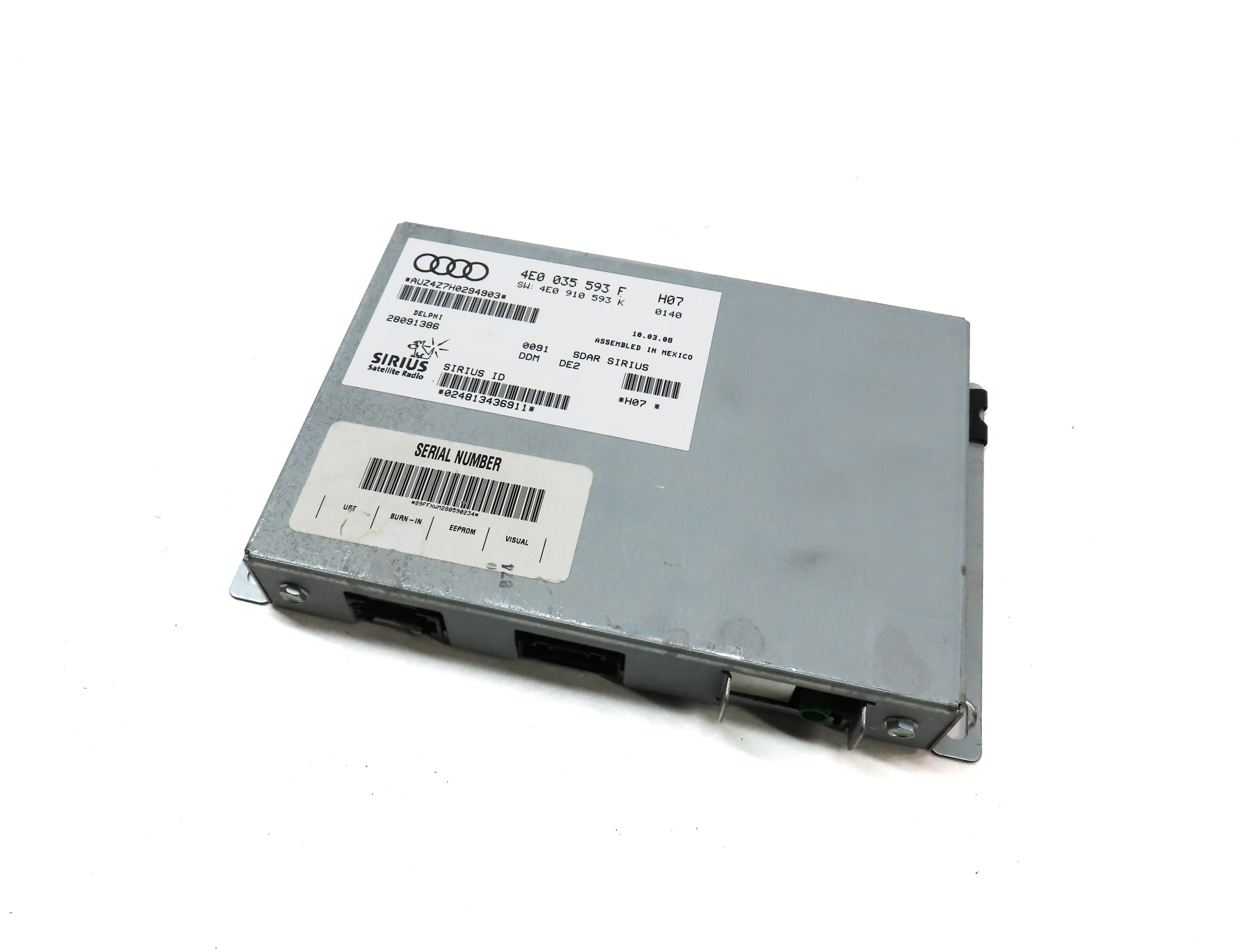 2006-2011 AUDI A6 A8 Q7 S6 S8 SIRIUS SATELLITE RADIO CONTROL UNIT MODULE — exact item pictured